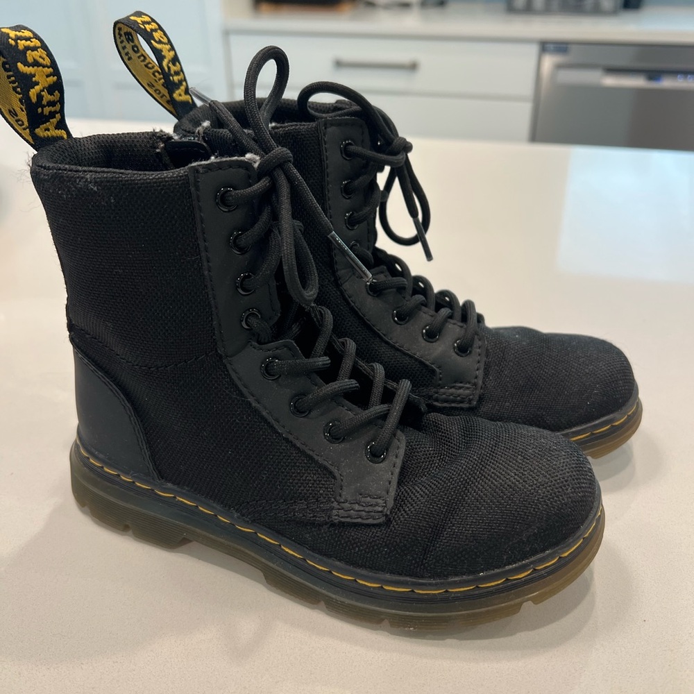 Kids Black Boots Doc Martens